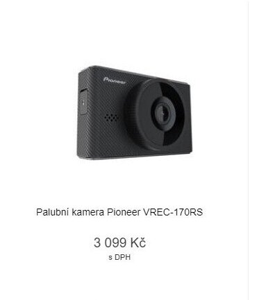 Palubní kamera Pioneer VREC-170RS