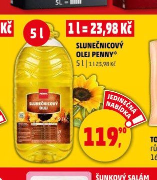 Slunečnicový olej Penny 5 l