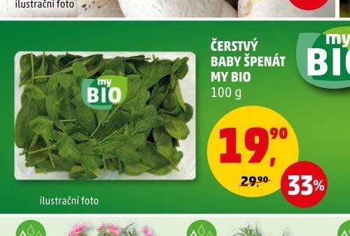 ČERSTVÝ BABY ŠPENÁT MY BIO