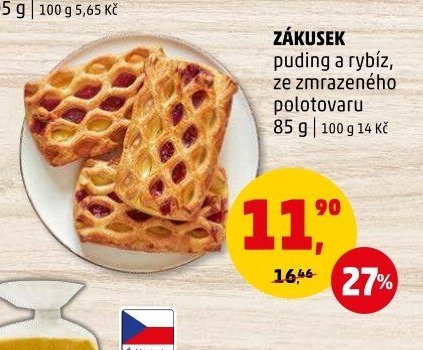 ZÁKUSEK puding a rybíz