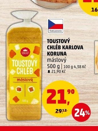 TOUSTOVÝ CHLÉB KARLOVA KORUNA