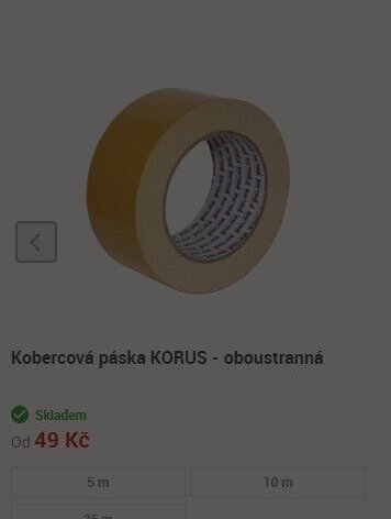 Kobercová páska KORUS - oboustranná