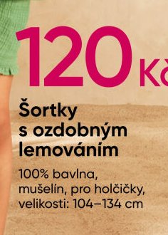 Šortky s ozdobným lemováním