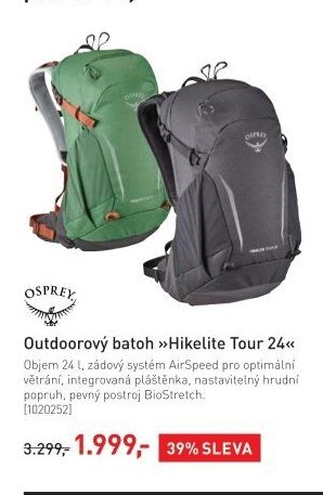 Osprey Outdoorový batoh »Hikelite Tour 24«