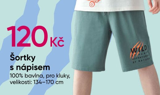 Šortky s nápisem