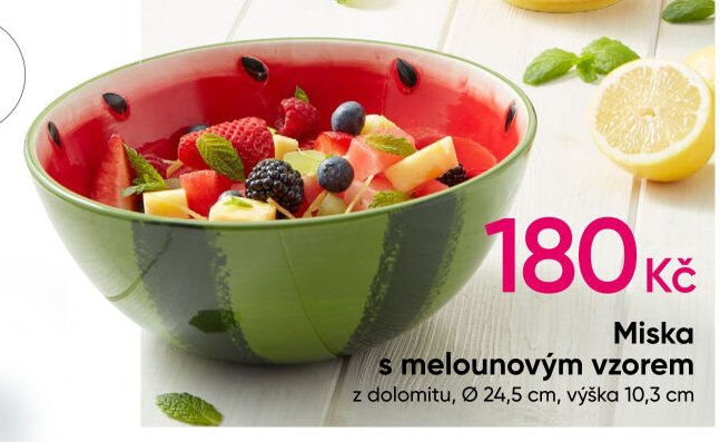Miska s melounovým vzorem