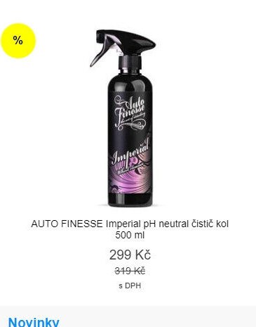 AUTO FINESSE Imperial pH neutral čistič kol 500 ml