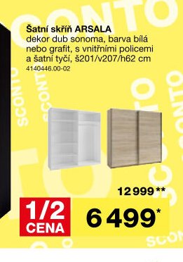 Šatní skříň ARSALA