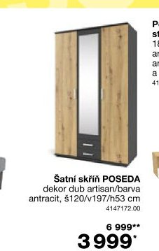 Šatní skříň POSEDA