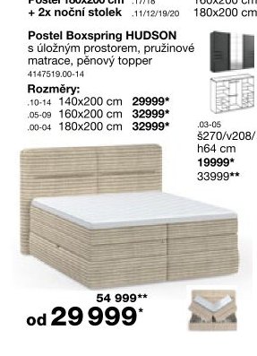 Postel Boxspring HUDSON