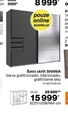 Šatní skříň SHANIA