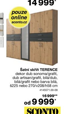 Šatní skříň TERENCE
