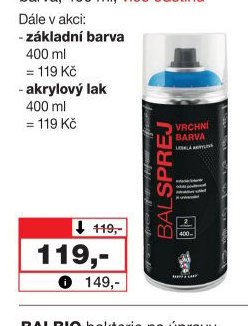 BALSPREJ vrchní akrylátová barva, 400 ml