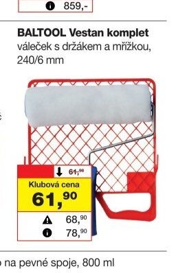 BALTOOL Vestan komplet váleček s držákem a mřížkou