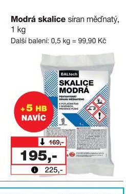 Modrá skalice síran měďnatý, 1 kg