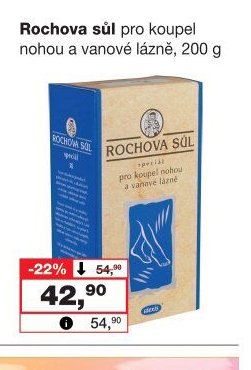 Rochova sůl pro koupel nohou a vanové lázně, 200 g