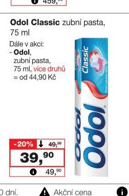 Odol Classic zubní pasta, 75 ml