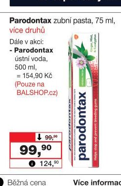 Parodontax zubní pasta, 75 ml