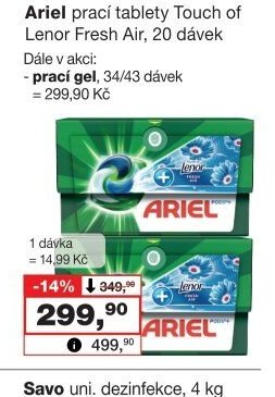 Ariel prací tablety Touch of Lenor Fresh Air