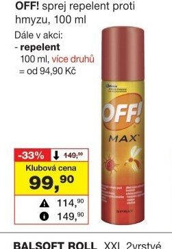 OFF! sprej repelent proti hmyzu