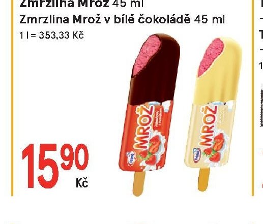 Zmrzlina Mrož 45 ml, Zmrzlina Mrož v bílé čokoládě 45 ml