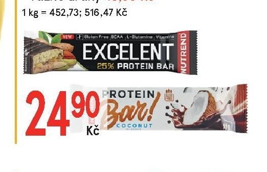 Tyčinka Nutrend protein 55 g, Tyčinka Excelent protein 85 g
