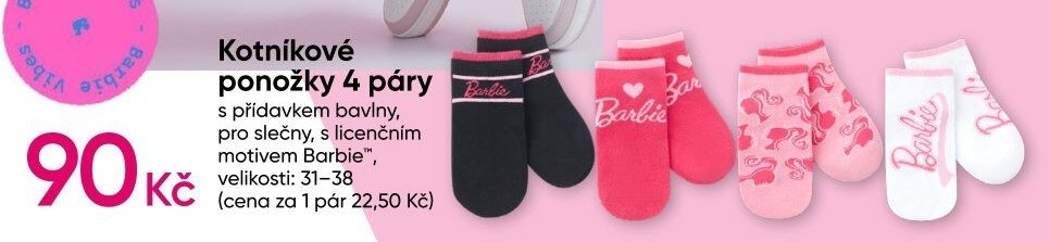 Kotníkové ponožky 4 páry