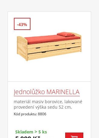 Jednolůžko MARINELLA