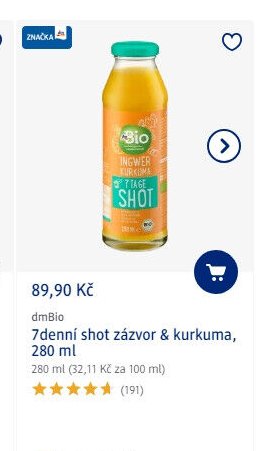 dmBio 7denní shot zázvor & kurkuma