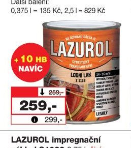 LAZUROL lak lodní S1119