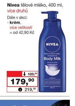 Nivea tělové mléko, 400 ml