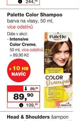 Palette Color Shampoo barva na vlasy, 50 ml