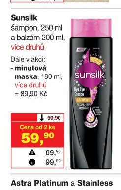 Sunsilk šampon, 250 ml a balzám 200 ml