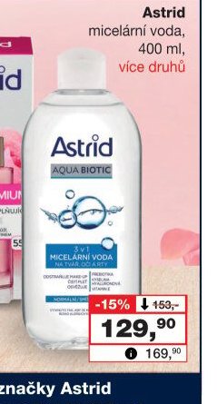 Astrid micelární voda, 400 ml