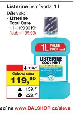 Listerine ústní voda, 1 l