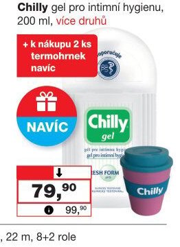 Chilly gel pro intimní hygienu, 200 ml, více druhů