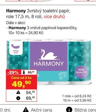 Harmony 3vrstvý toaletní papír