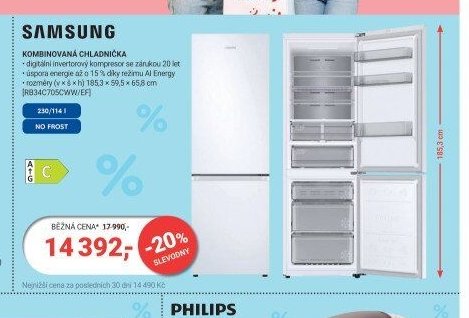 KOMBINOVANÁ CHLADNIČKA SAMSUNG