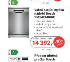 Volně stojící myčka nádobí Bosch SMS4EMI06E