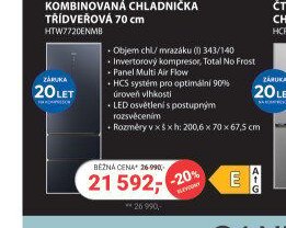 Kombinovaná chladnička LG HTW770ENMB
