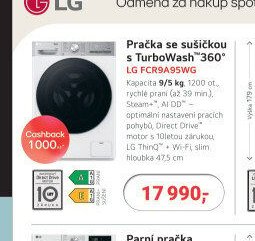 Pračka se sušičkou LG FCR9A95WG