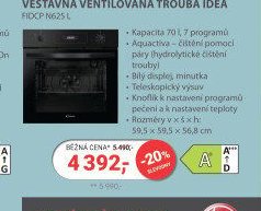 Vestavná ventilovaná trouba Candy FIDCP N625 L