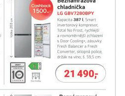 Beznámrazová chladnička LG GBV7280BPY