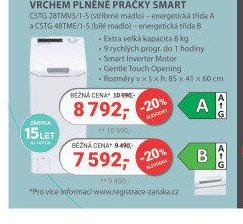 Vrchem plněná pračka Candy CSTG 48TME/1-S