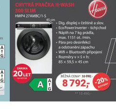 Chytrá pračka H-WASH 500 Candy HWP4 27AMBC/1-S