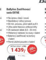 Babyliss Zastřihovač sada E978E