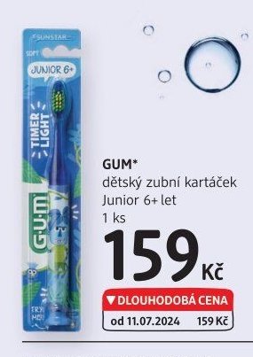 GUM dětský zubní kartáček Junior 6+ let