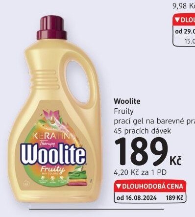 Woolite Fruity prací gel na barevné prádlo
