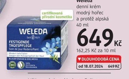 Weleda denní krém modrý hořec a protěž alpská 40 ml