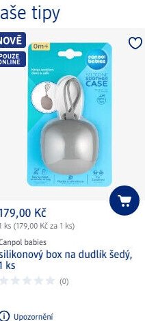 Canpol babies silikonový box na dudlík šedý, 1 ks